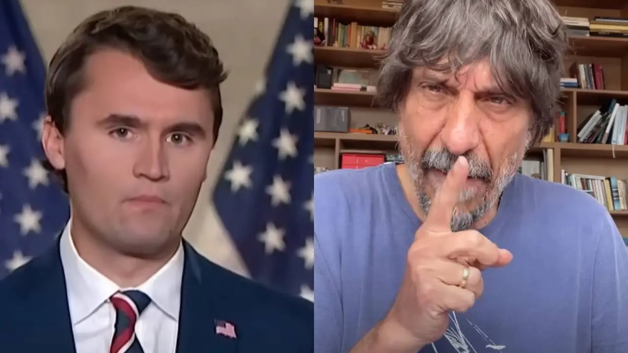Charlie Kirk e Eduardo Bueno (Peninha)
