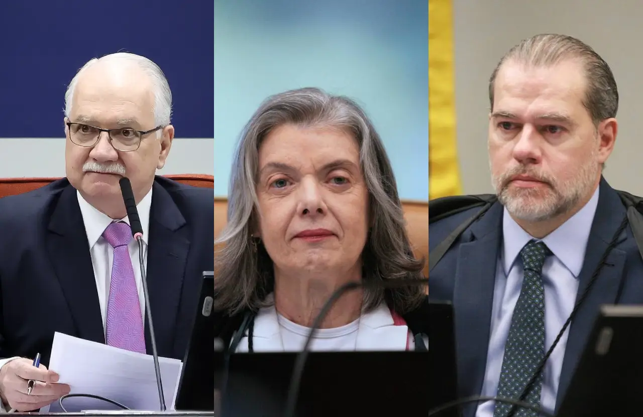 Edson Fachin, Cármen Lúcia e Dias Toffoli, ministros do STF