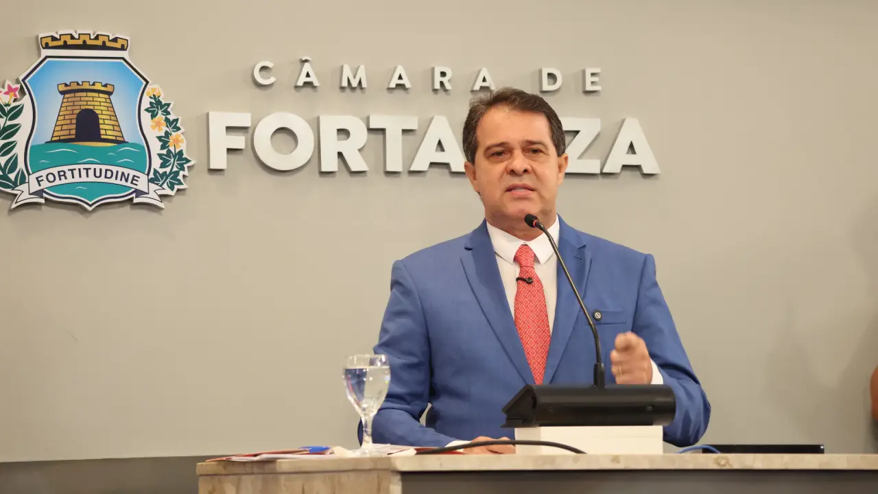 Prefeito Evandro Leitão em 01.08.2025, na Sessão Solene de abertura do 2º Período Legislativo de 2025, na Câmara Municipal de Fortaleza