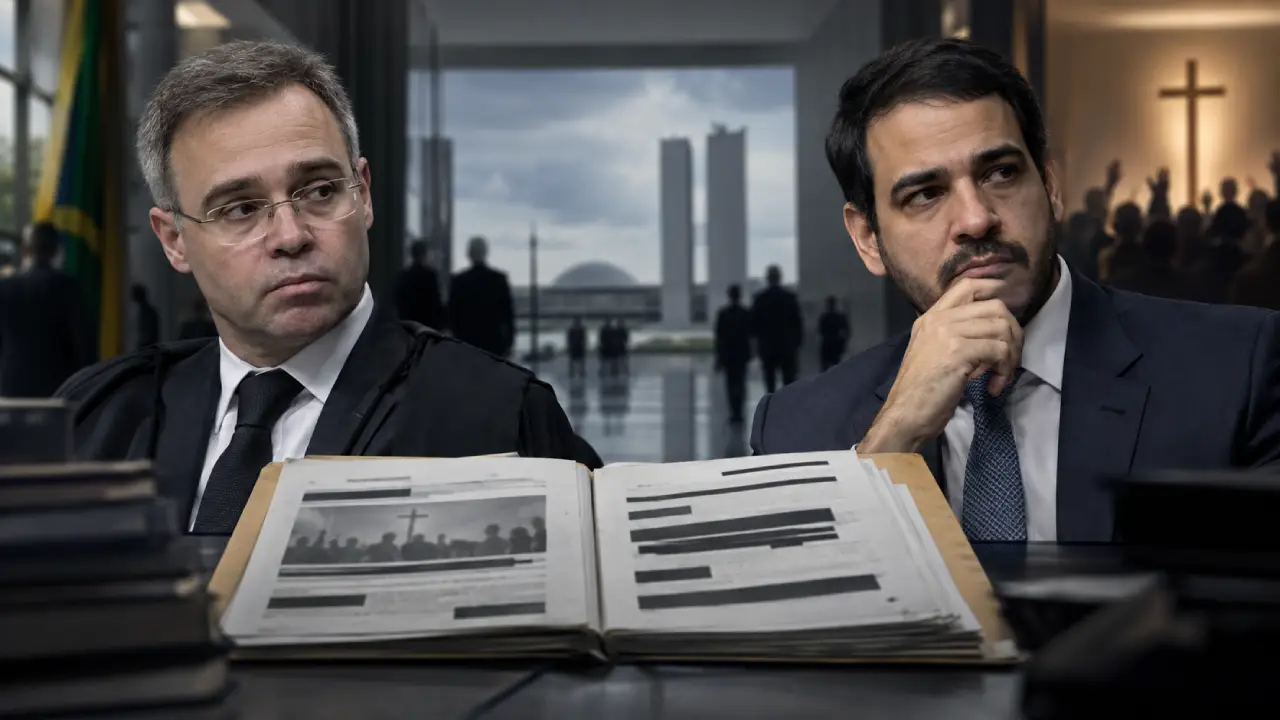 Imagem gerada por IA mostra André Mendonça e Jorge Messias
