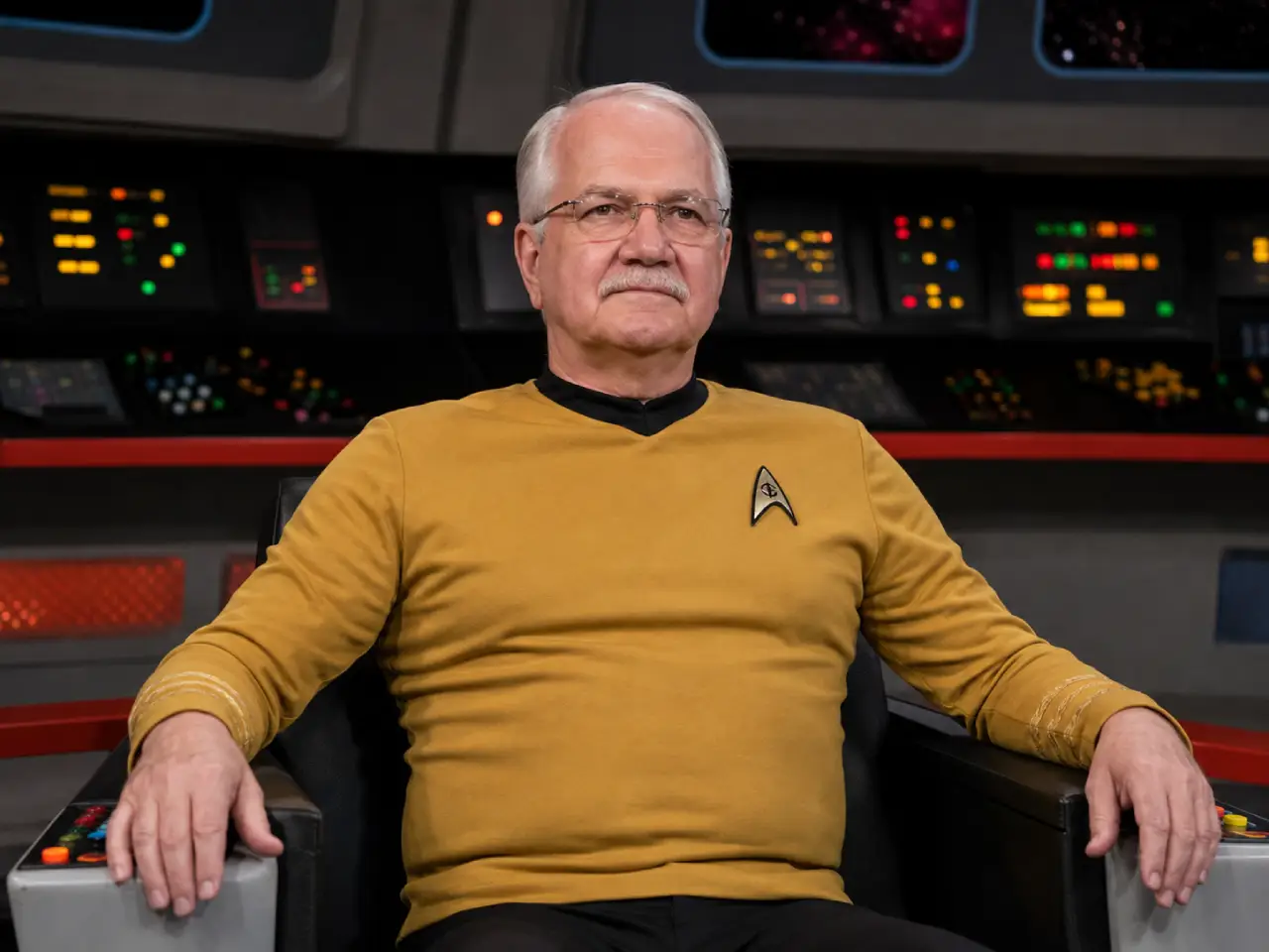 Imagem gerada por IA mostra Edson Fachin com o uniforme do capitão Kirk na Enterprise